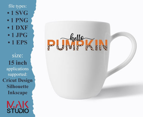 Hello pumpkin svg, Hello pumpkin svg file, Fall svg, Halloween svg SVG MAKStudion 