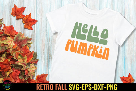 Hello Pumpkin SVG I Retro Fall SVG I Autumn SVG I Groovy Fall SVG SVG Happy Printables Club 