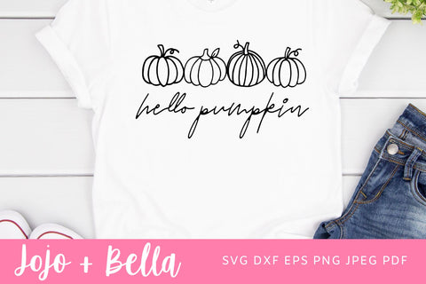 Hello Pumpkin SVG, Svg Bundle, Pumpkin Svg, Pumpkin SVG Bundle , Halloween Svg, Fall Svg, Patterned Pumpkin Svg, Svg for Cricut, Silhouette SVG Jojo&Bella 