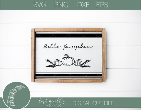 Hello Pumpkin SVG SVG Linden Valley Designs 