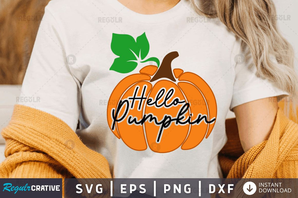 Hello pumpkin SVG - So Fontsy