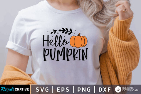 Hello pumpkin SVG SVG Regulrcrative 