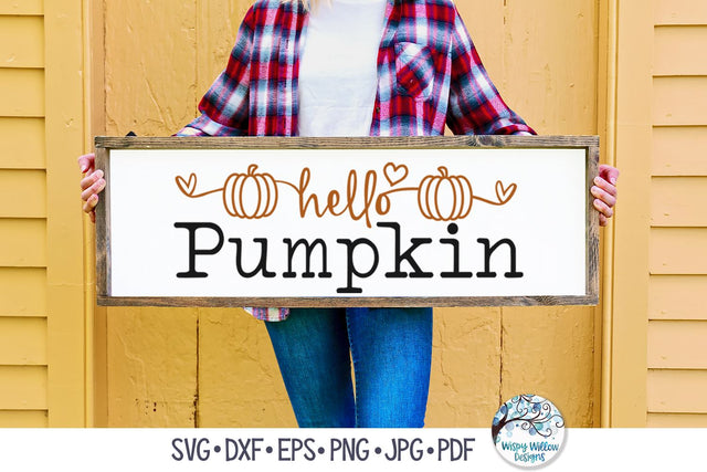 Hello Pumpkin SVG SVG Wispy Willow Designs 