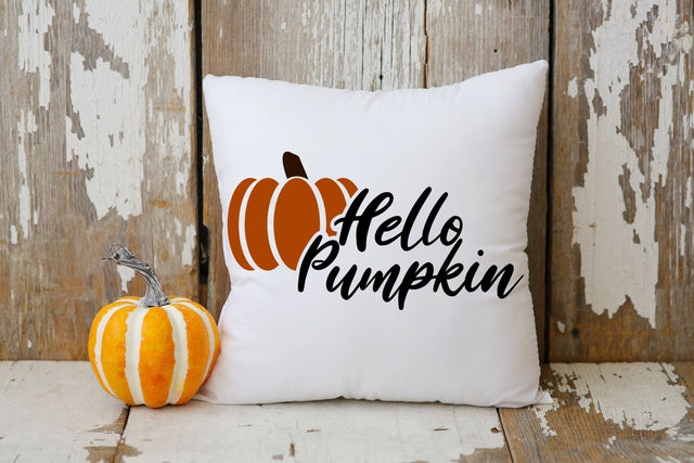 Hello Pumpkin With Pumpkin Svg, Png, Dxf | Thanksgiving File SVG RedFoxDesignsUS 