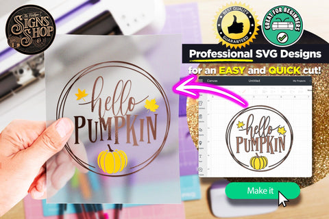 Hello pumpkin wreath | FALL SVG Sign SVG The Vintage Signs Shop 