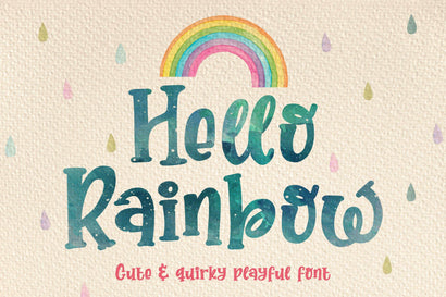 Hello Rainbow Font Orenari 