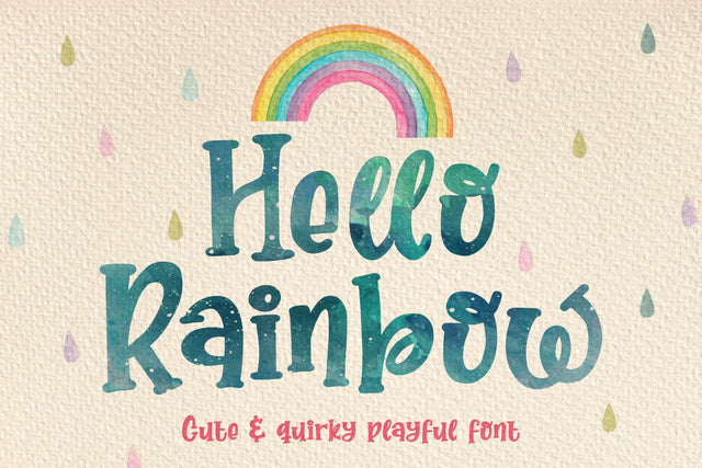 Hello Rainbow Font Orenari 