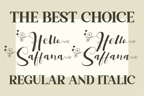 Hello Saffana Font Letterena Studios 