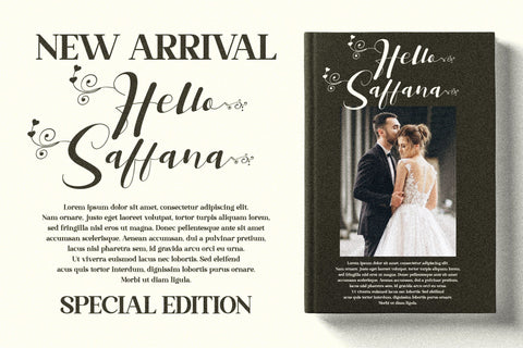 Hello Saffana Font Letterena Studios 
