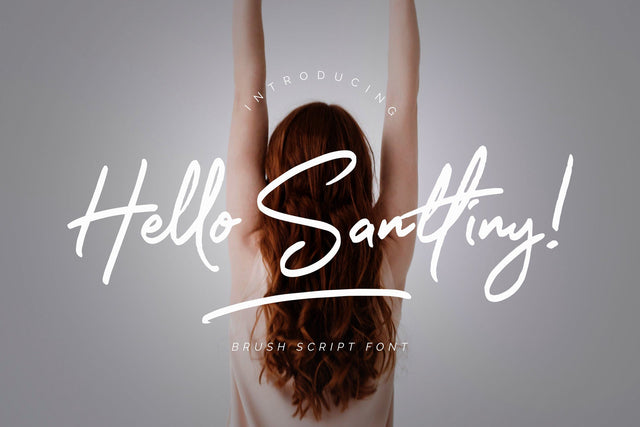 Hello Santtiny Brush Script Font Creatype Studio 