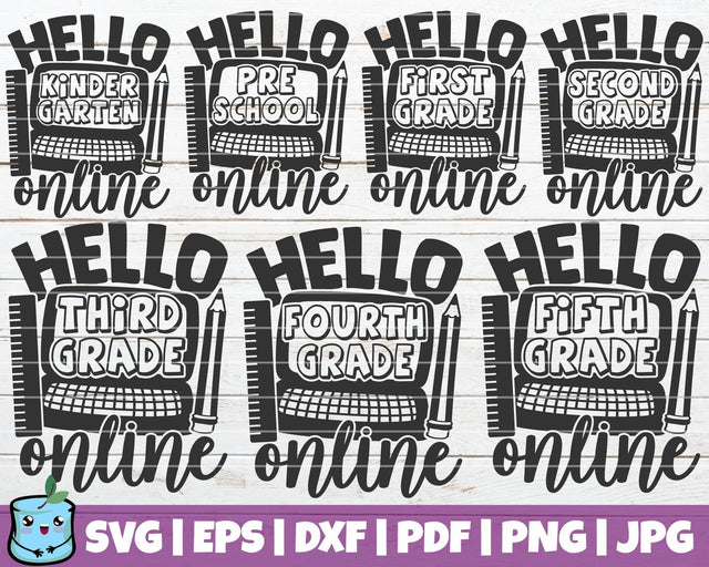 Hello School Online SVG Bundle SVG MintyMarshmallows 