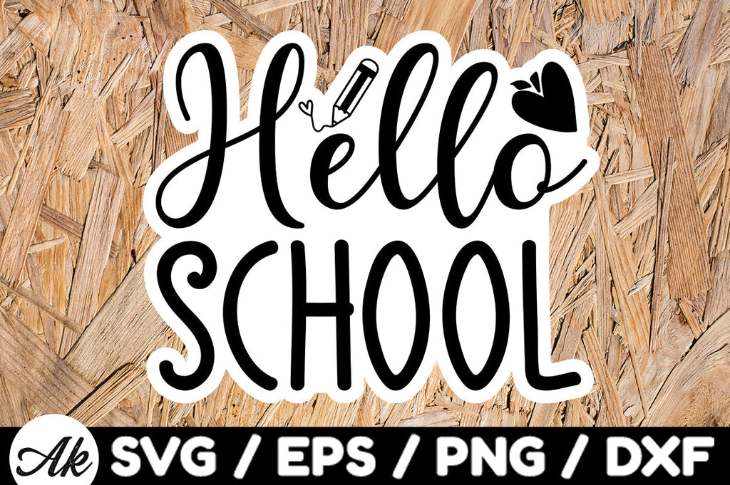 Hello school Stickers - So Fontsy