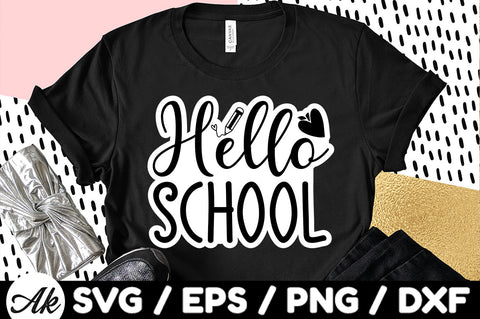 Hello school Stickers SVG akazaddesign 