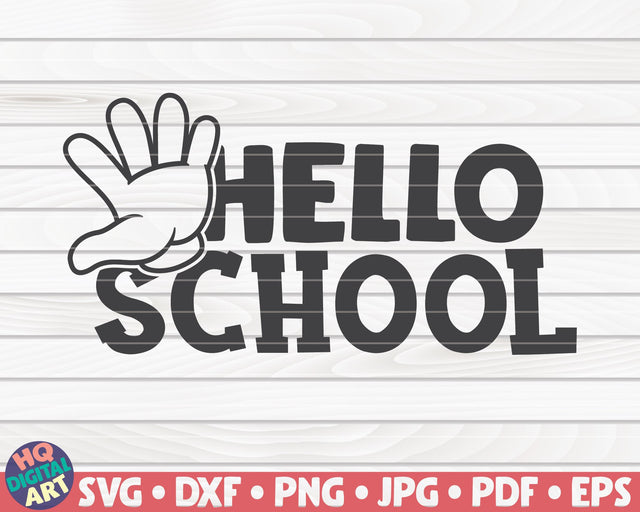 Hello school SVG | Back to school design SVG HQDigitalArt 