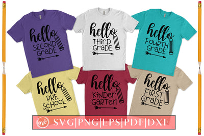Hello School SVG Mini Bundle - 6 SVG MockupSvgVenue 