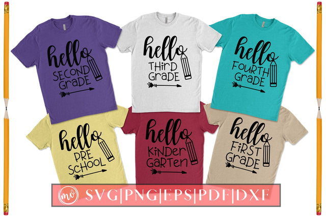 Hello School SVG Mini Bundle - 6 SVG MockupSvgVenue 