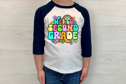 Hello Second Grade First Day School PNG I Back to School PNG Sublimation Happy Printables Club 