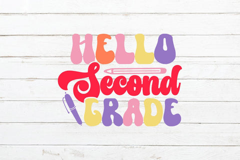 Hello Second Grade Retro SVG SVG Rafiqul20606 