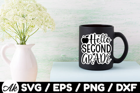 Hello second grade Stickers SVG akazaddesign 