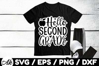 Hello second grade Stickers SVG akazaddesign 