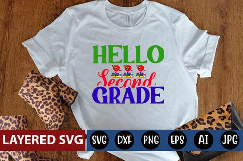 Hello Second Grade Svg cut file SVG Blessedprint 