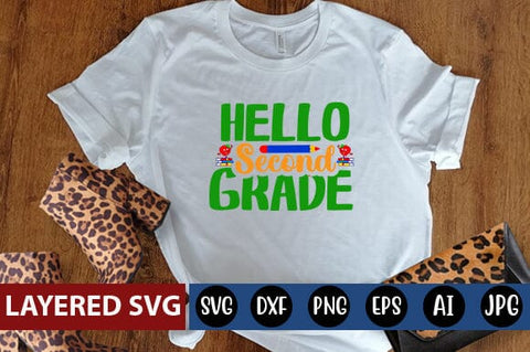 Hello Second Grade Svg cut file SVG Blessedprint 