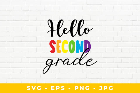 Hello Second Grade SVG Sublimatiz Designs 