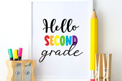 Hello Second Grade SVG Sublimatiz Designs 
