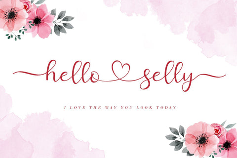 Hello Selly Font AEN Creative Store 