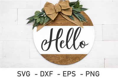 Hello Sign SVG, Quotes Svg for silhouette SVG Chamsae Studio 