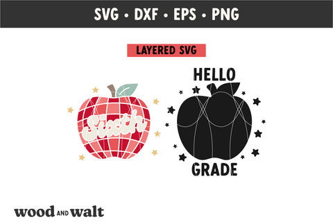 Hello Sixth Grade Apple SVG | Back To School SVG SVG Wood And Walt 