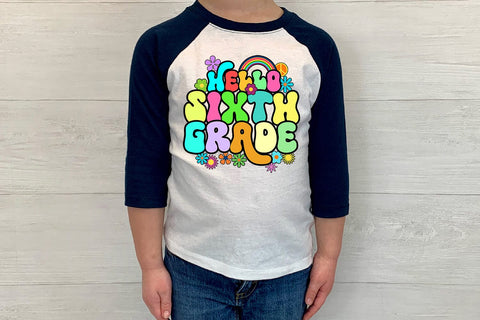 Hello Sixth Grade First Day School PNG I Back to School PNG Sublimation Happy Printables Club 