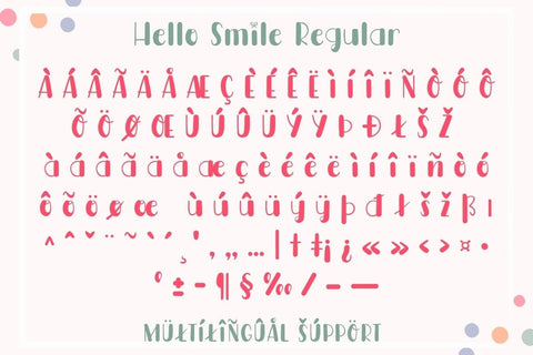 Hello Smile - Cute Display Font Font AnningArts Design 
