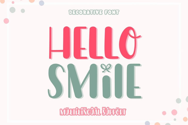 Hello Smile - Cute Display Font Font AnningArts Design 