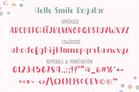 Hello Smile - Cute Display Font Font AnningArts Design 