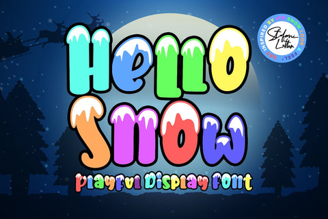 Hello Snow Font Stefani Letter 