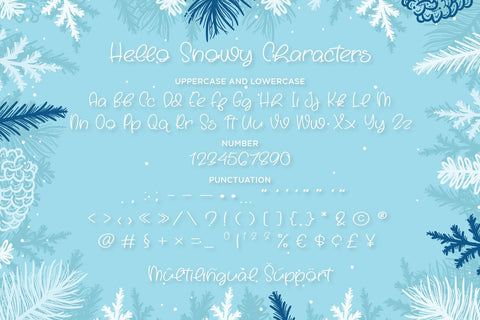 Hello Snowy - Cute Handwritten Font Font Alpaprana Studio 