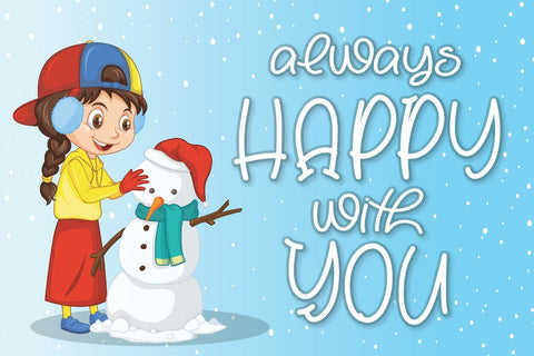 Hello Snowy - Cute Handwritten Font Font Alpaprana Studio 