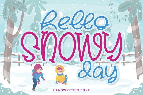 Hello Snowy - Cute Handwritten Font Font Alpaprana Studio 