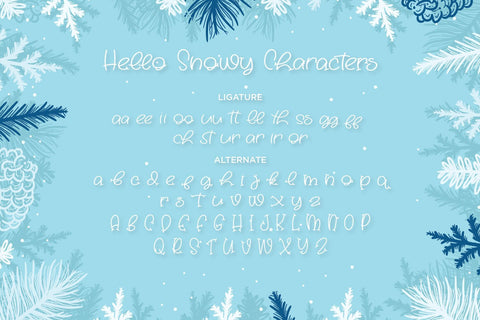 Hello Snowy - Cute Handwritten Font Font Alpaprana Studio 
