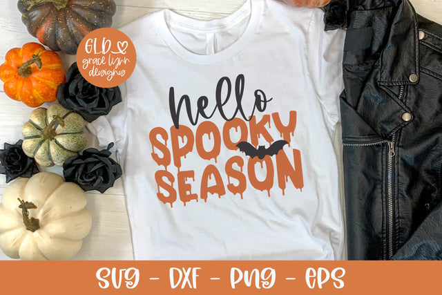 Hello Spooky Season - Retro Halloween SVG SVG Grace Lynn Designs 