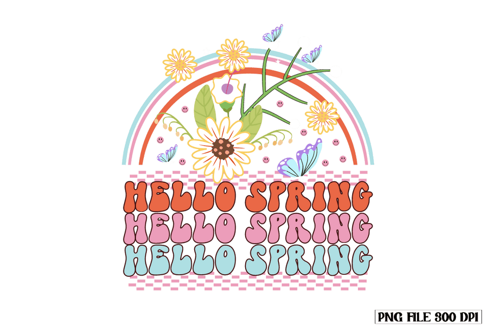 Hello Spring-01 sublimation design - So Fontsy