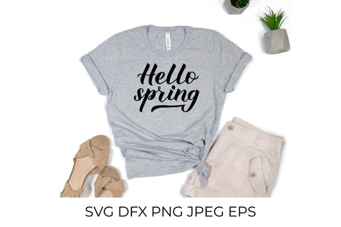Hello spring calligraphy lettering SVG LaBelezoka 