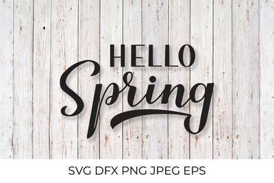 Hello spring calligraphy lettering SVG LaBelezoka 
