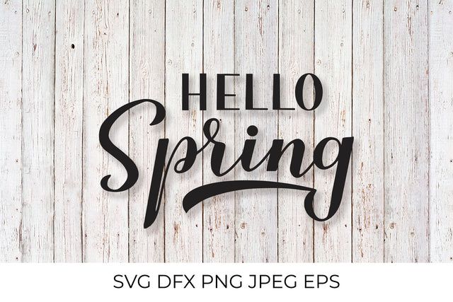 Hello spring calligraphy lettering SVG LaBelezoka 