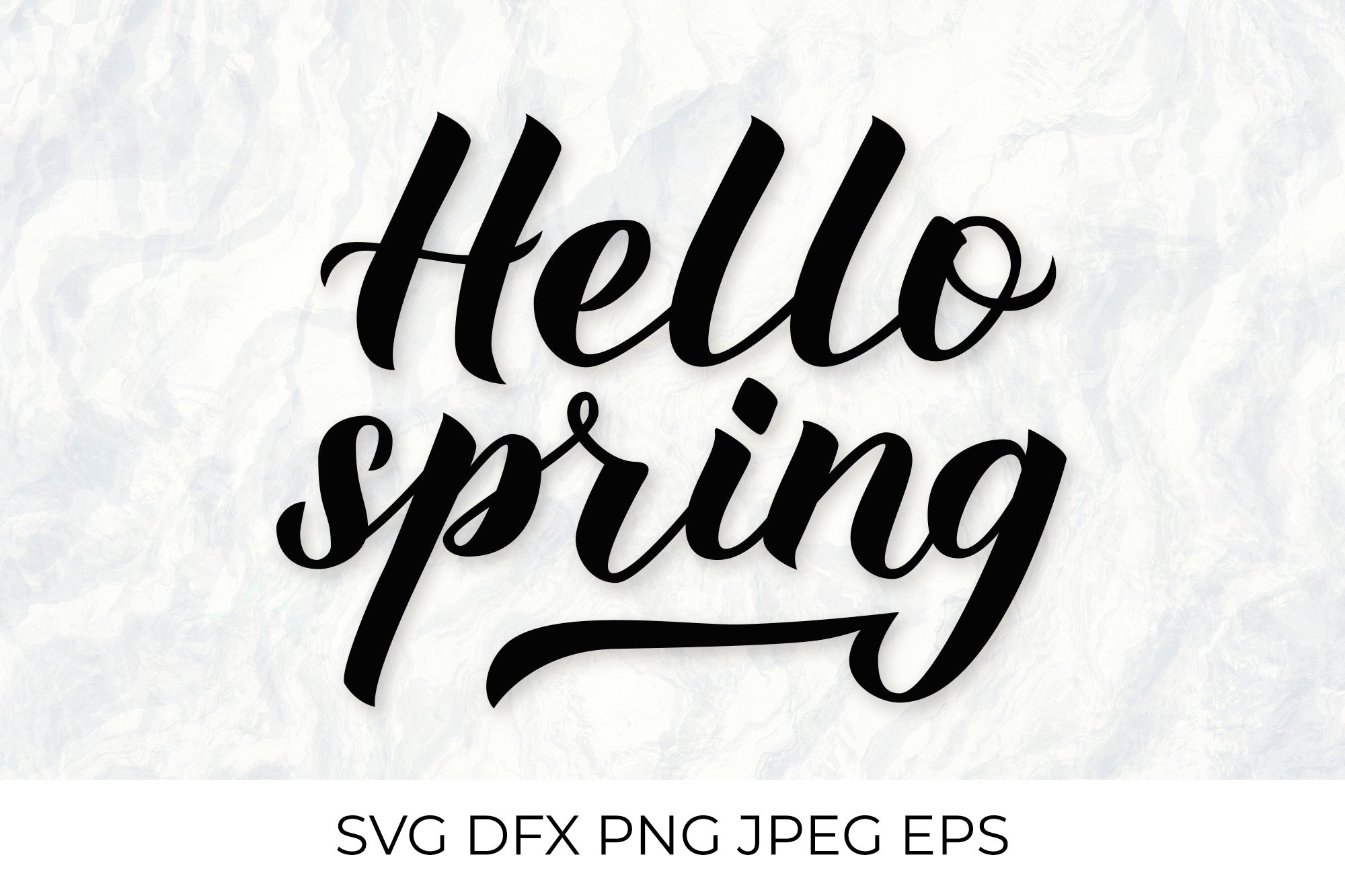 Hello spring calligraphy lettering - So Fontsy