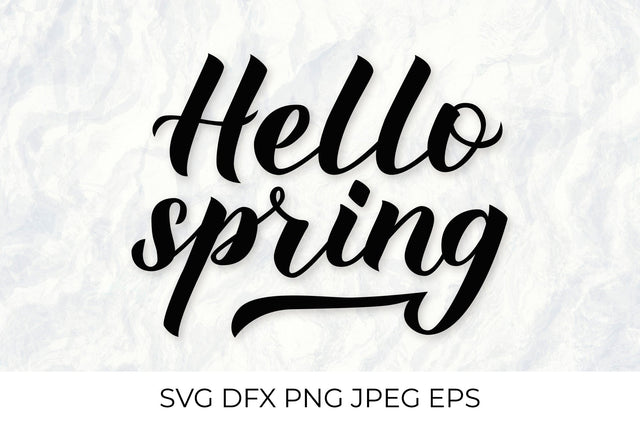 Hello spring calligraphy lettering SVG LaBelezoka 