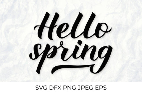 Hello spring calligraphy lettering SVG LaBelezoka 