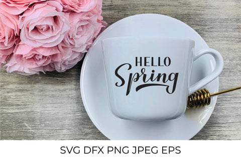 Hello spring calligraphy lettering SVG LaBelezoka 