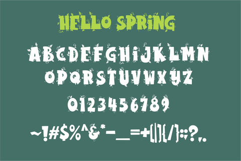 Hello Spring - Decorative Display Font Font Mozzatype 